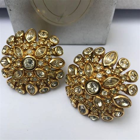 vintage chr dior earrings fashion signed|christian Dior earrings vintage.